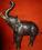 Tier-Skulptur Stehender Glückselefant aus Bronze