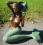 Garten-Figur Sitzende Meerjungfrau aus Bronze