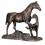 Garten-Figur Pferd mit Fohlen aus Bronze