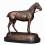 Bronze-Figur Rennpferd mit Sattel