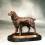 Bronze-Skulptur Stehender Spaniel