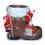 Deko - Figur Stiefel mit Weihnachstmännern