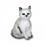 Tier - Figur Sitzende weiße Katze