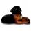 Deko - Figur Auf dem Boden liegender Rottweiler