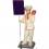 Dekorations - Figur Koch mit Schild und Brot