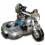 Deko - Figur Maulwurf auf Motorrad mit Beiwagen