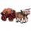 Tier - Figur Prächtige Pferde ziehen Holzwagen