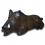 Deko - Tierfigur Liegendes Wildschwein