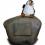 Tier - Figur Niedlicher Pinguin sitzt auf einem Stein