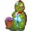 Deko - Figur Schildkröte mit Blumenkorb und Schnecke