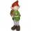 Dekorations - Figur Wichtel mit Eichhörnchen und Nuss