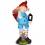 Deko - Figur Wichtel mit Pilz - Rucksack, Igel und Laterne