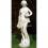 Weiße Garten-Figur Steinfigur - Wasserträgerin mittel