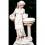 Weiße Garten-Figur Steinguss-Statue - Frau am Brunnen