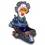 Tier - Figur Huhn mit Halstuch und Schubkarre