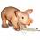 Dekorations - Figur Schweinchen mit Stroh - Halsband