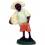Dekorations - Figur Junge auf Wiese mit Sonnenhut und Schale