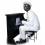 Dekorations - Figur Piano - Spieler mit Brille