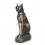 Tier - Dekofigur Katze sitzt auf Hieroglyphen - Podest