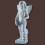 Engel-Statue Engel mit angewinkeltem Bein als Gartenfigur oder Grabschmuck