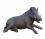 Wildschwein Figur aus Bronze - aufstehend