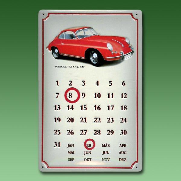 Blechschild Porsche Kalender