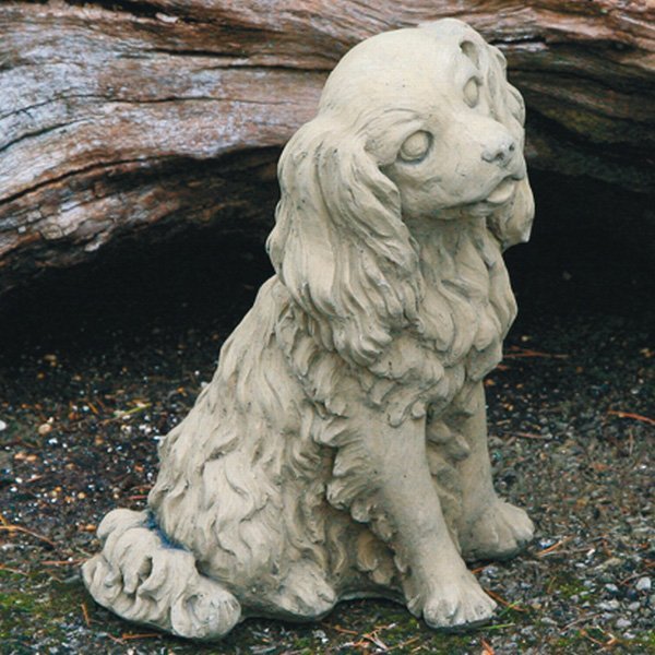 Gartenfigur Hund CAVALIER King Charles Spaniel Z2693 Garten Deko Polyresin Figur 