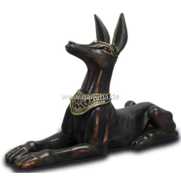 Dekorations Figur Anubis Als Hund Mit Kette