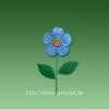 Garten-Dekofigur Blaue Blume
