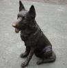 Bronze-Figur Sitzender Schäferhund