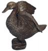 Bronze-Figur Stehende Ente mit a...