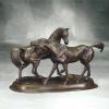 Tier-Figur Pferde-Paar aus Bronz...