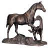 Bronze-Skulptur Pferd mit Fohlen...