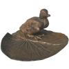 Garten-Figur Ente auf Blatt aus ...