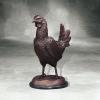 Bronze-Skulptur Aufmerksame Henn...