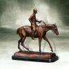 Bronze-Figur Reiter auf einem wu...