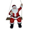 Deko - Figur Weihnachtsmann mit Sack auf Schaukel