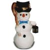 Weihnachts - Dekoration Schneemann mit Laterne und Besen