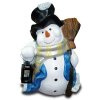 Weihnachts - Dekoration Schneemann mit schneebedecktem Hut