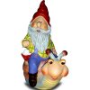 Deko - Figur Gartenzwerg auf Sch...