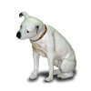 Terrier sitzt auf dem Boden, bet...