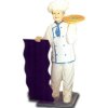 Deko - Figur Koch mit Pizza und ...