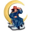 Märchen - Figur Hexe im Mond