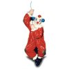 Clown mit lustiger Frisur hängt ...