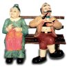 Deko - Figur Opa und Oma sitzen ...