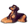 Tier - Skulptur Liegender Doberm...