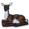Deko - Tierfigur Liegendes, schönes Reh