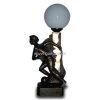 Deko - Figur Lampe mit Fußball - Spieler