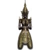 Skulptur Asiatischer Buddha mit Turm - Kopfschmuck