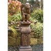 Gargoyle Figur Gargoyle - Ealhelm auf Sockel  - Fantasy Garten-Figur